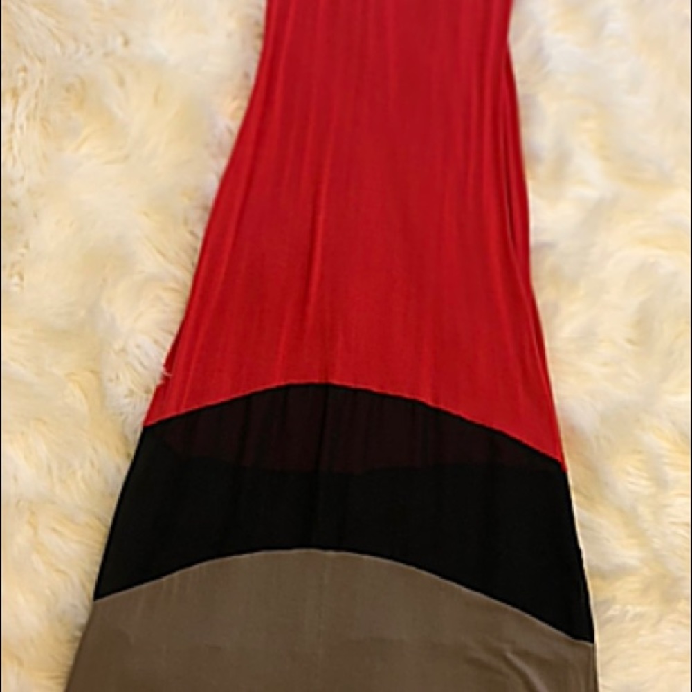Long Color block Maxi Dress - Picture 6 of 6